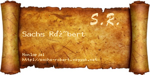 Sachs Róbert névjegykártya