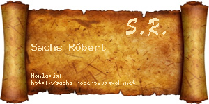 Sachs Róbert névjegykártya