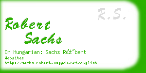 robert sachs business card